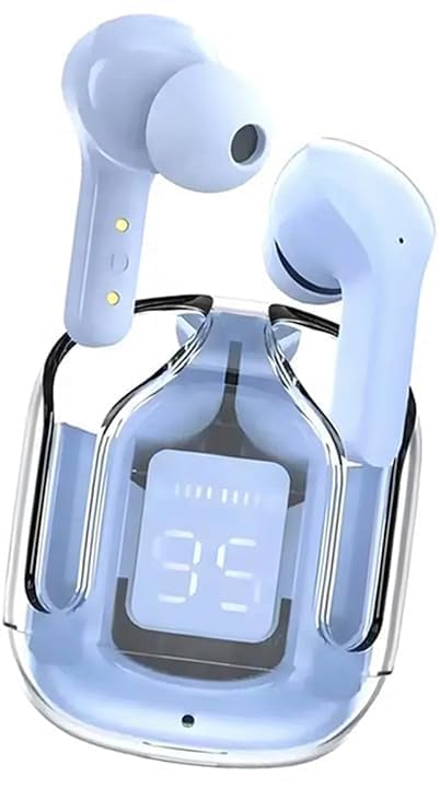 Image of Wireless Ear Bear Buds Wireless with 60H Playtime, Noise Isolation & Clear Calls, Bluetooth Earbuds with Voice Assistant, Bluetooth V 5.3 & with Type C Fast Charging 60H Playtime (Sky Blue)