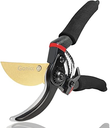 gonicc 8" Professional Premium Titanium Bypass Pruning Shears (GPPS-1003), Hand Pruners, Garden Clippers. - Thumbnail 4