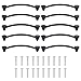 Pulluo 10 pezzi Maniglie Cucina 128 mm Maniglie Nere In Acciaio Inossidabile Maniglie Cassetti Tiretti con 20 Viti Maniglie per Mobili da Cucina ad Arco