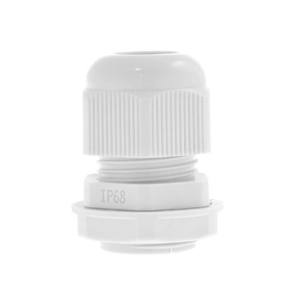 10 x Q-Crimp QCGM20WHT M20 Compression Gland IP68 (White)