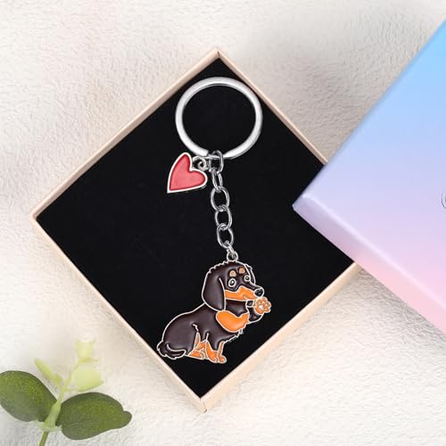 WEWAYSMILE Welpe Schlüsselanhänger, Hunde Schlüsselanhänger, Niedlicher Welpe-Schlüsselanhänger, Für Dekor Auto Schlüsselanhänger Tag Personalisierte Geschenk, Länge: 4,09 Zoll/10,4 cm