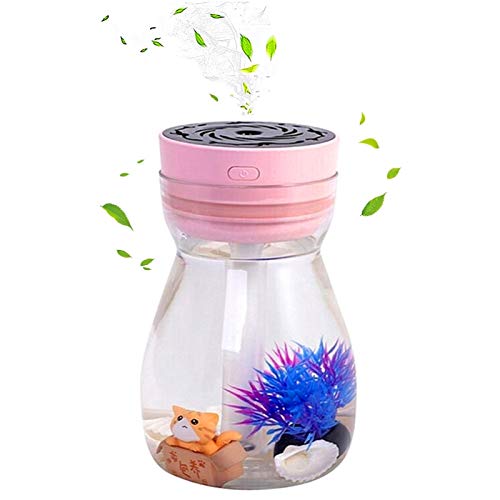 Micro Landscape Humidifiers, Mini Humidifier, Small Humidifier, cute humidifier,Car Humidifiers,Air Humidifier, Cool Mist Humidifiers For Bedroom Kids Office Desk Humidifier(Pink)