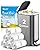 Teivio 2 Gallon 320 Counts Strong Trash Bags Garbage Bags, Bathroom Trash Can Bin Liners, Small Plastic Bags for Home Office Kitchen Kitchen (Clear)