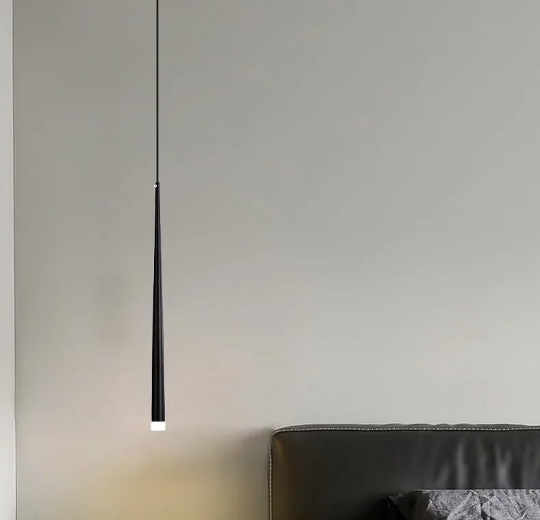 Éclairage suspendu LED noir 52cm pour chambre et restaurant - 2