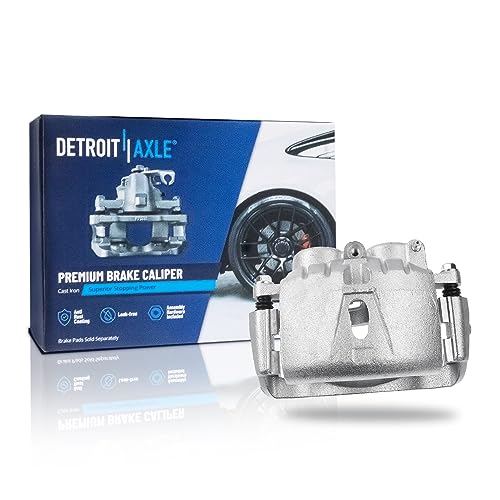 Image of Detroit Axle - Front Right Brake Caliper for 01-06 Chevrolet Silverado 3500 | GMC Sierra 3500, 2007-2010 Sierra Silverado 3500 HD, Express Savana 3500 4500 Passenger Side Brake Caliper w /Bracket