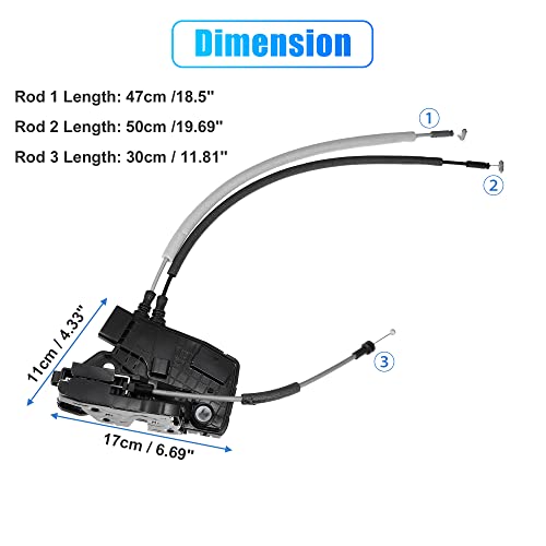 Image of X AUTOHAUX Front Left Power Door Lock Actuator Assembly Motor for Hyundai Elantra 2017-2020 81310-F2030 Front Driver Side Door Lock Latch Actuator Replace Door Latch Assembly Motor