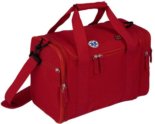 ELITE BAGSCompact Medical First Aid Bag Red With Multiple Pockets Unkitted