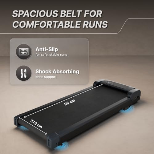 Image of Fitkit by Cult Walking Lite Walking Pad (BLDC 3.5HP Peak Power) Compact & Foldable Under Desk BLDC Motor Treadmill | Max Weight: 120kg | Home use with Remote Control (Grey)