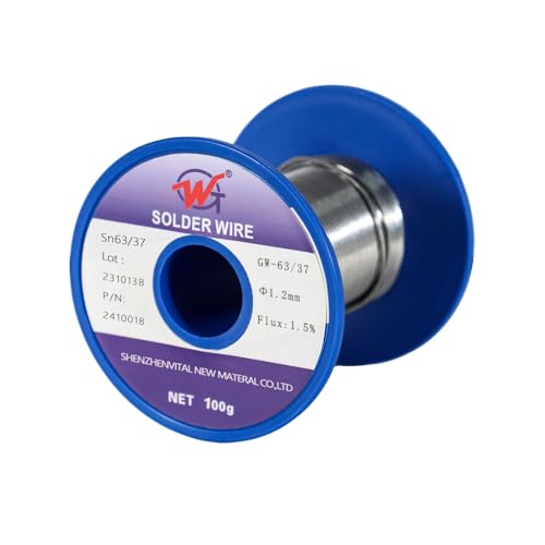 Image of 1.2mm 100g Solder Wire - High-Strength 63 /37 Tin-Lead Solder with 183℃ Low Melting Point for Electronics, Mechanical, Automotive, and Communications Industries