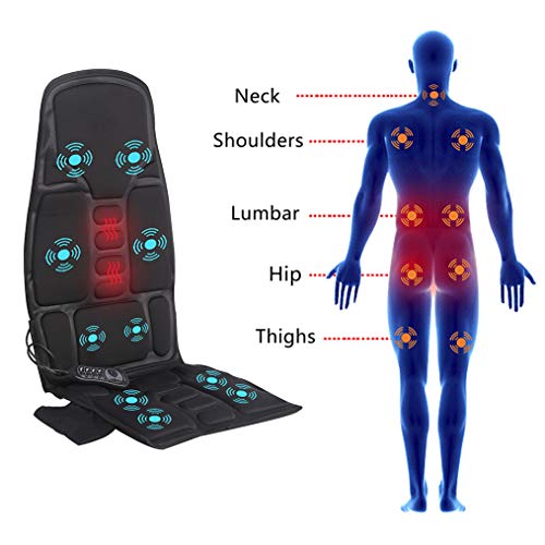 Slothmore Vibration-Back-Massager With Heat, Back-Massage-Cushion, Chair Seat Massager With 10 Vibrating Nodes To Release Stress And Fatigue, For Home Office Use #TOP3