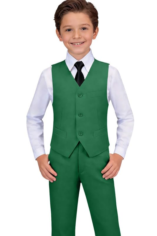 Visaccy Boys Formal Suit Slim Fit Tuxedo Suits for Kids Ring Bearer Outfit