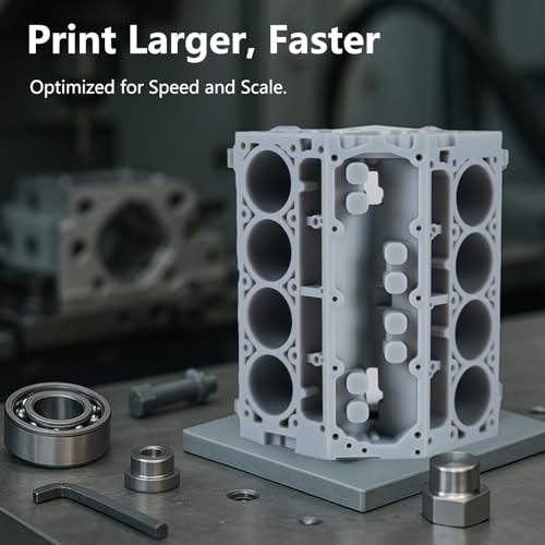 Image of Siraya Tech Blu Lava Grey 3D Printer Resin, Ultra-Tough PC-Like Strength, Fast-Printing Engineering Resin for Functional Parts, 16K High-Resolution for LCD /DLP 3D Printers (1kg)