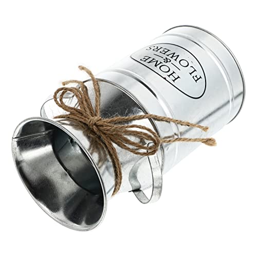 VICASKY 1pieza Maceta Vintage De Hierro Diseño De Lechera Decoración para Jardín y Hogar Accesorio Fotográfico para Ramo De Flores para Balcón y Jardinería