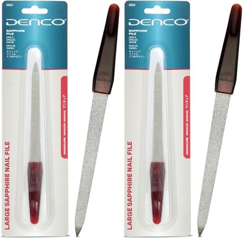 Denco Large Sapphire File, Silver, (2664N) (Pack of 2)