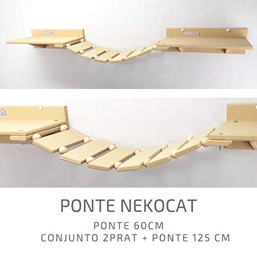 Kit Play Gatos Nekocat Nicho Prateleiras e Ponte Cj 04 Pcs