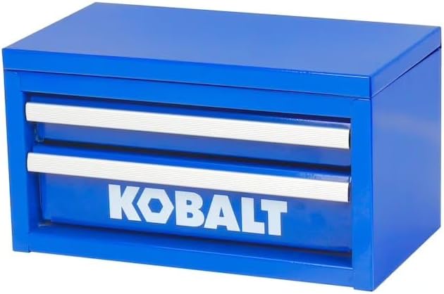 Mini 2-Drawer Steel Tool Box Black