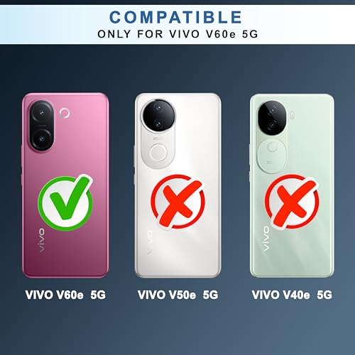 Image of CEDO Backcover for Vivo V60e (5G) | Camera Protection Bump Shockproof Edge | Ultra Hybrid Transparent Acrylic Clear TPU+PC Hard Backcase Cover (Black)