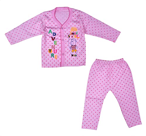 Image of Baby Dress Boy and Girl Full Sleeves Soft Hosiery Vests,Jhabla T-Shirt with Pyjama Pants Dress Babies Night Suit Dress for Kids Infant Toddler New Born Clothes (Pack of 3)