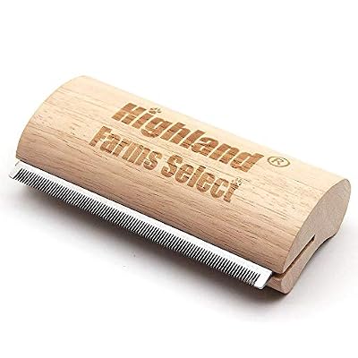 Deshedding Grooming Tool for Dogs, Cats & Horses, Ergonomic Design Wood Groom Brush, Professional Pet Groomer, Painlessly Remove for Short & Long Hair, Fur & Dirt - 5 Inches