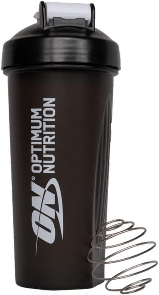 ON Shaker with Stainless Steel Mixing Ball, BPA- and DEHP-free, Dishwasher Safe, Black, 600 ml