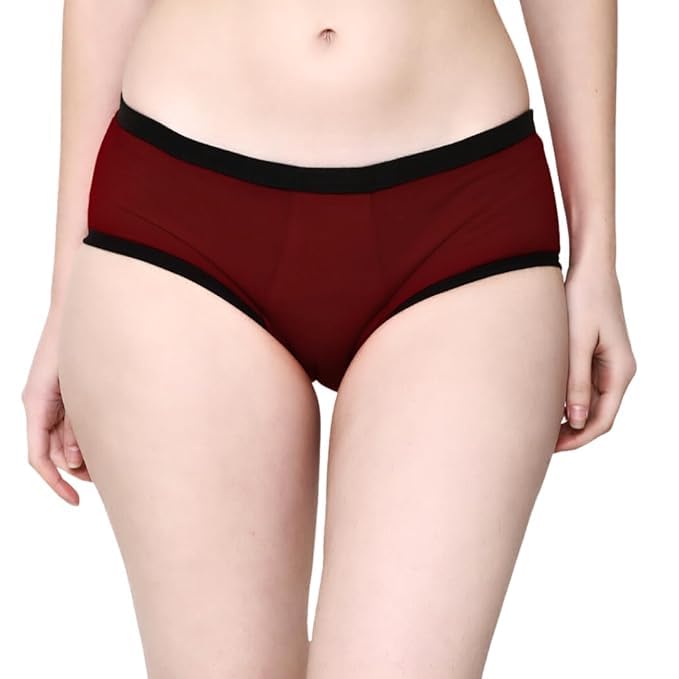 Image of Women's Hipster Period Panty Leak Proof Period Underwear for Medium to Heavy Flow Reusable for 3Year Panties for Women No Pad Required (Multi Color)
