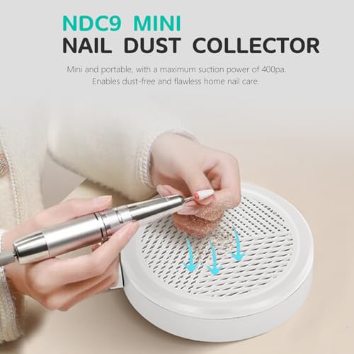 Colector de polvo de uñas pequeño con succión ajustable y ventilador eléctrico 7