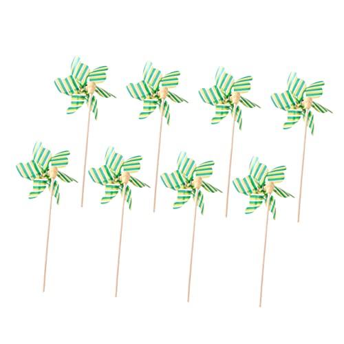 Totority 8 Piezas Juguetes de Molino de Viento de Madera Apoyo de la decoración del Molino de Viento diminuto Decoraciones de Fiesta de cumpleaños molinillos de jardín Color Aleatorio