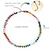 Handmade Beaded Necklace for Women, Rainbow Boho Bead Choker Necklace, Gemstone Beaded Necklaces, Natural Stone Necklace Gift (Rainbow-a)