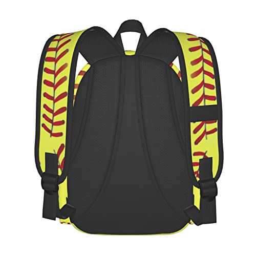 MISOLAXI Softball Pattern Backpack Casual Daypacks, College Bag Laptop Backpacks, Backpacks for Boys Girls Children and Adult, with Adjustable Padded Straps3