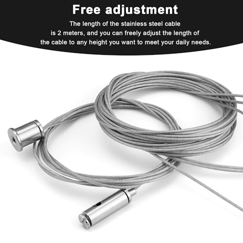 KLEHOPE Suspension Cables Kit, 4 Pieces Hanging Lights, 2m Hanging Cord Cable Suspension Kit - Image 4