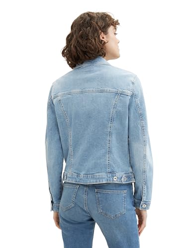 TOM TAILOR Damen Basic Jeansjacke, 10142 - Light Stone Blue Denim, M – Ansicht 3
