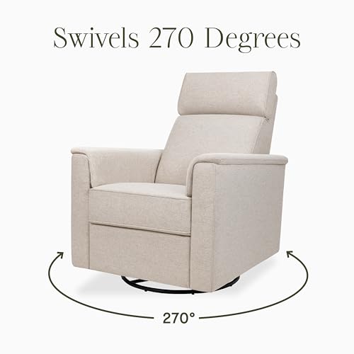 Image of Namesake Willa Plus Power Recliner Glider, Performance Beach Eco-Weave | GREENGUARD Certified Recliner w / 270 Swivel - Built-in USB Charging Port w / Adjustable Headrest - Water & Stain Resistant