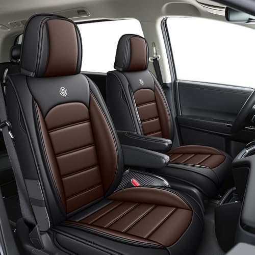 JOJ Car Seat Cover for Honda Odyssey Seat Covers for Cars 2007-2026,Leather Waterproof Car Seat Covers Full Set,All Weather Tech Car Seat Protector,7 Seats Black Coffee by JOJ - Used condition - Image 2