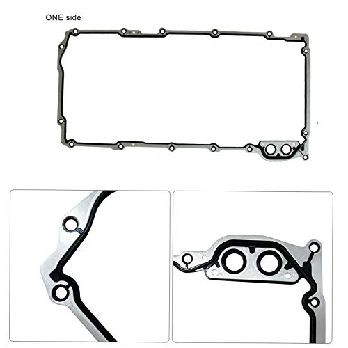 Car Engine Oil Pan Gasket 12612350 for GM Vehicles Equipment. fits Chevy Pontiac 5.3 5.7 6.0 LS1 LS2 LS3 LM7 LQ4 LQ9 LM7(Complete package to Direct replacement) - Thumbnail 2
