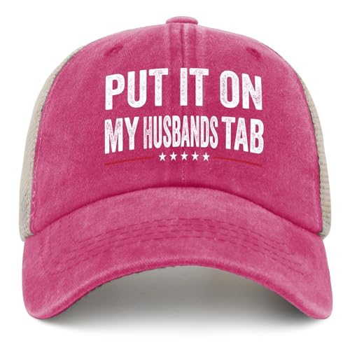 Image of Put It On My Husbands Tab Hat for Mens Funny Ball Cap Men AllBlack Ball Cap Vintage Unique Gifts for Cooks