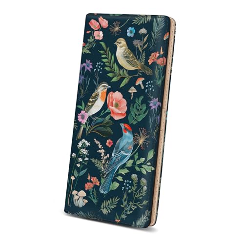 Image of Immaturus Bird Womens Wallet RFID Blocking Slim Thin Credit Card Holder | Long Bifold, 11 Card Slots, Cash Purse, Zipper Coin Pocket, Travel Clutch Billfold, PU Leather, ID Window, Ladies Woman Gift