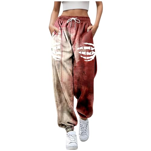Pantalones casuales elásticos para mujer que buscan comodidad con bolsillos y cordón ajustable