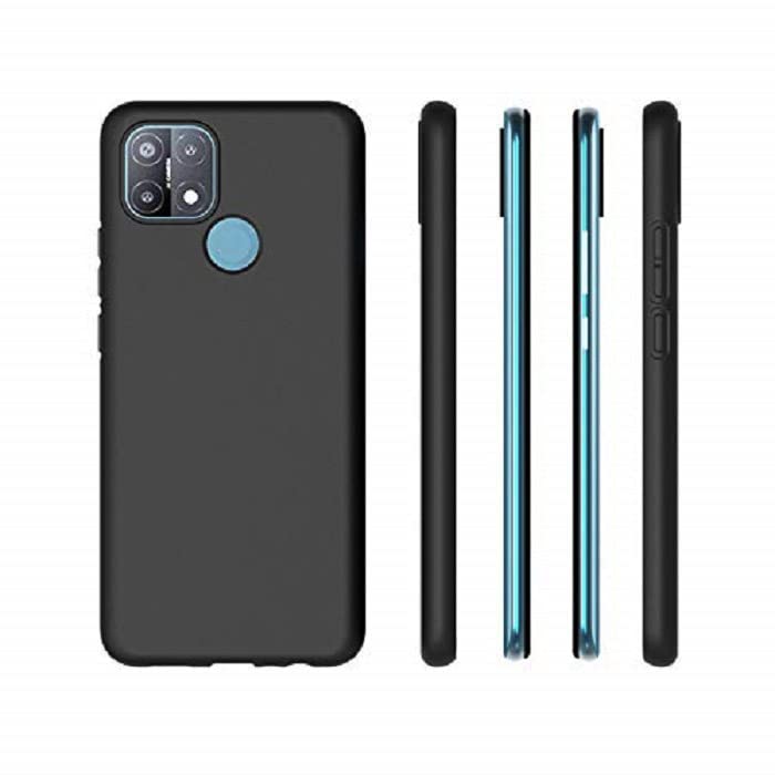 Image of Mobile Back Cover Case for Oppo A15 (Silicone Case|CameraProtection|Black SC1510)