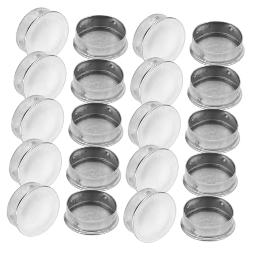 Sewroro Stainless Steel End Caps 20 Pcs Round Pipe End Plugs Quick Sealing Leakproof Easy Installation for DIY Projects
