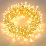Photo Gallery lakihomi catena luminosa per esterni, 15,5 m, 150 led, catena di natale, luce bianca calda, con telecomando e timer, impermeabile, 8 modalità, illuminazione natalizia per esterni, interni e giardino Photo Gallery lakihomi catena luminosa per esterni, 15,5 m, 150 led, catena di natale, luce bianca calda, con telecomando e timer, impermeabile, 8 modalità, illuminazione natalizia per esterni, interni e giardino
