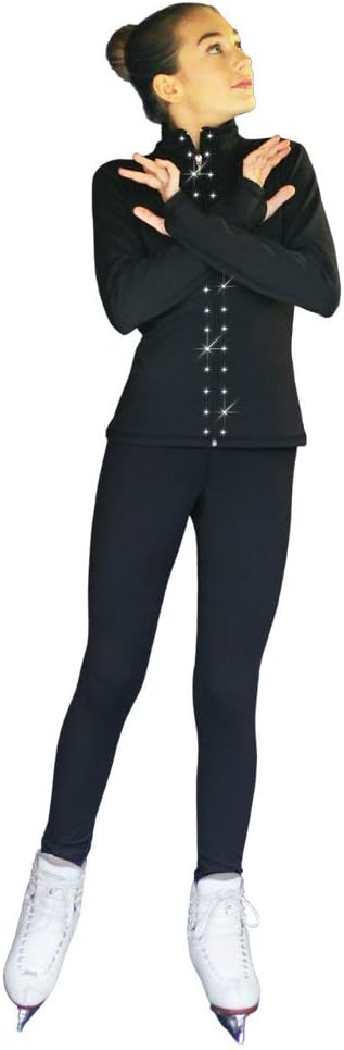 ChloeNoel PS711 Solid Color Skinny Yoga Off Ice Elite Pants w/Front Pocket and Crystal Block