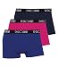 Produktbild HOM Herren Boxershorts Boxer Brief Unterhosen Boxerlines 400389 3er Pack, Farbe:Mehrfarbig;Wäschegröße:XL;Artikel:-V003 blau/rosa/Navy
