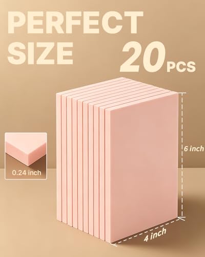 Image of Rubber Linoleum Blocks for Printmaking: 20Pcs 4 inch x 6 inch Stamp Carving Kit - Perfect for Linocut Block Printing Supplies, Stamp Making, Craft Materials and DIY Art Projects