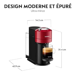 Nespresso Krups Machine à Café Vertuo Next Rouge Cafetière YY4296FD