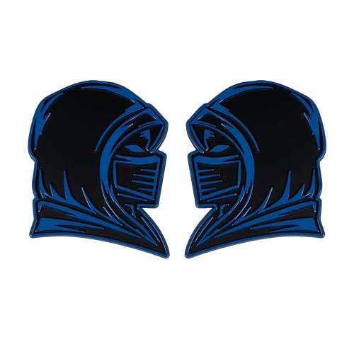 Image of Ninja Emblem, Custom 3D Car Badge - Universal Exterior Accessories for Car, Truck, SUV, Motorcycle (Set of 2) (Blue)