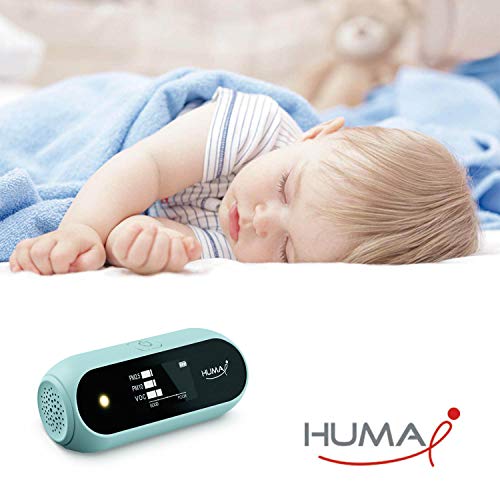 Image of Huma-i (HI-120), Advanced Portable Air Quality Monitor Indoor Outdoor Which Measures VOC and Particle Matter (PM2.5 and PM10) - Sky Blue