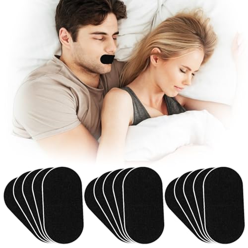 60 Piezas Sleep Strips Mouth Taped, Parches Anti Ronquidos, Tiras Bucales Antirronquidos Reduce la Respiración Bucal Mejora la Calidad del Sueño