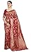 EthnicJunction Women's Banarasi Silk Blend Saree with Blouse Piece (EJ6008-1009-Banarasi-Bale-Cherry Maroon_Red