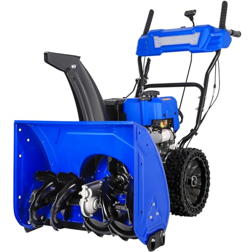 BILT HARD 2 Stage Gas Snow Blower 24' Working Width Self-Propelled Snowblower with Electric Start and LED Headlight, Snow Removal Machine for Driveway