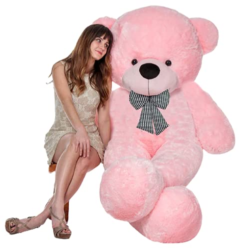 Image of Skin Friendly Ultra Soft 6 Feet Teddy Bear Pink for Girls, Kids, Lovable Huggable Cute Soft Giant Teddy Bear for Girlfriends /Wife /Kids /Husband